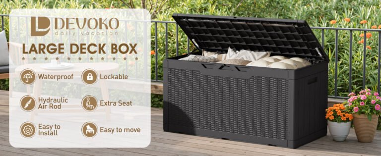Devoko 100-Gallon Waterproof Lockable Resin Deck Box 4 31e6b014 675c 4120 ae0d 353493f65e34. CR001464600 PT0 SX1464 V1 IndoorGuru