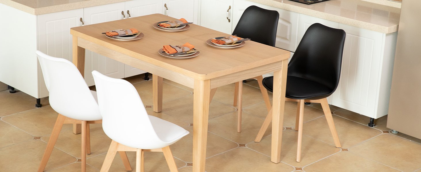 OLIXIS Mid-Century PU Leather Dining Chairs