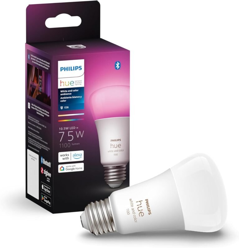 Philips Hue White and Color Ambiance A19 Medium Lumen Smart LED Bulb 1 616dUNfK2 L. AC SL1500 IndoorGuru